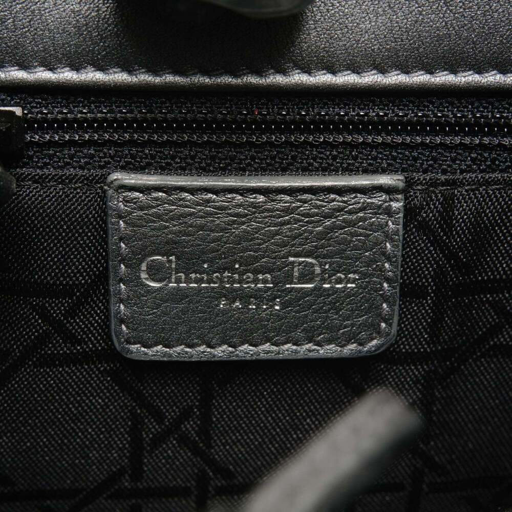 CHRISTIAN DIOR Gray Pearl Leather Shoulder Bag - Picture 9 of 12